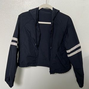 J. Galt cropped windbreaker (navy blue)